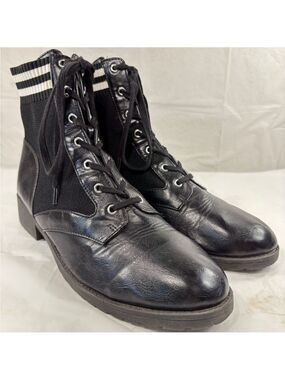 Report Debbie lace up ankle combat boots Sz 11 black
